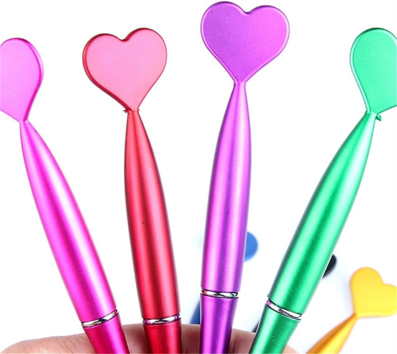 Cute Kawaii Heart of The Peach Shape Gel Ink Pens Ballpoint Pens office Supplies for Stationery Novelty Pens 6PCS