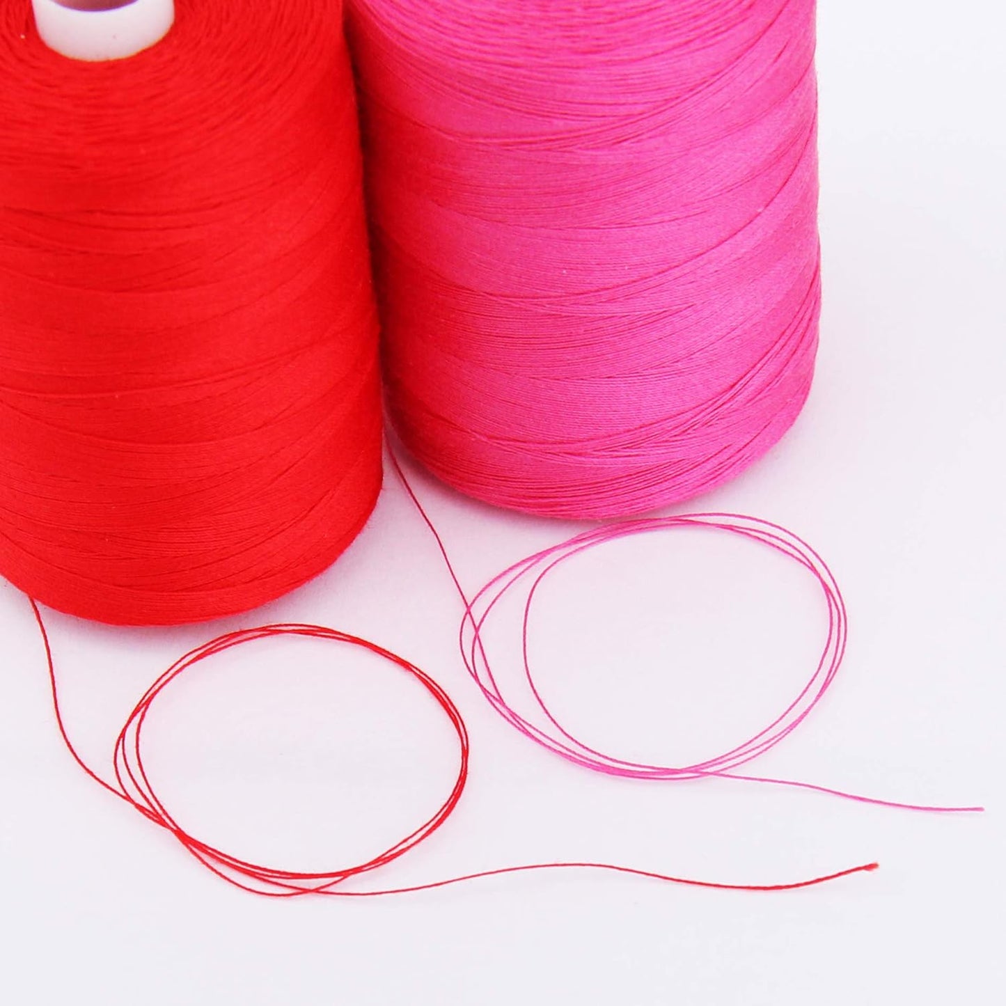 Cotton Quilting Thread Set, 1000M 50/3, 4 Pink Tones | Long staple cotton thread for quilting, sewing and serging. Low-lint, smooth thread for clean stitches and strong seams.