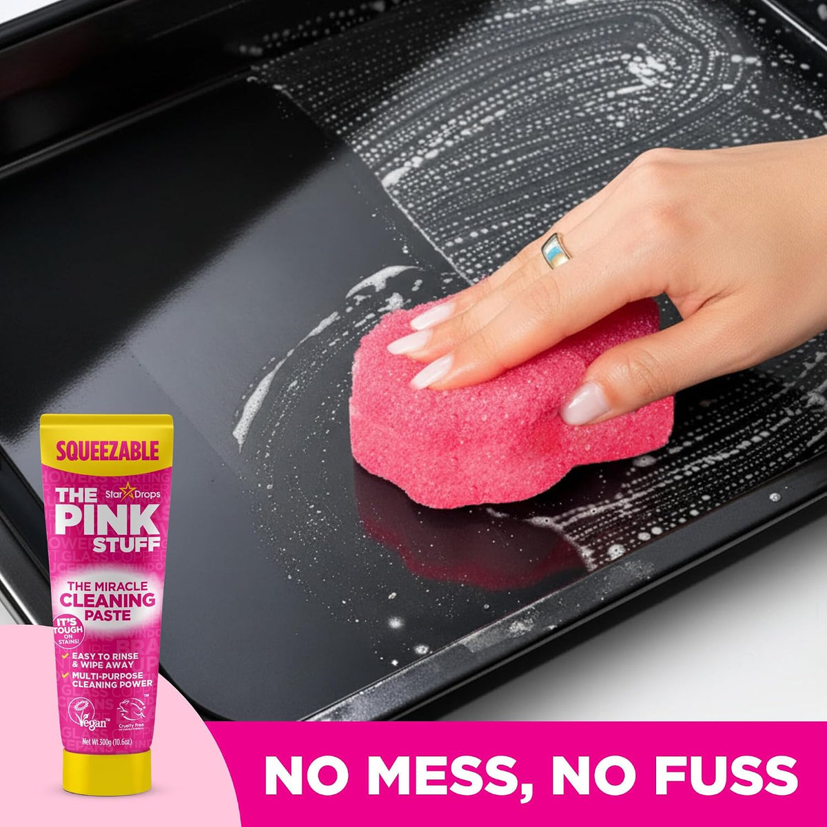 Stardrops Squeezable Cleaning Paste with SQeeZY Sponge