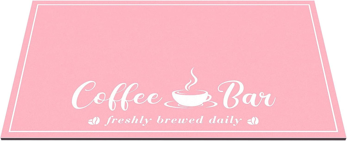 Fashion Coffee Mat, Dish Drying Mat 12" x 20" Pink