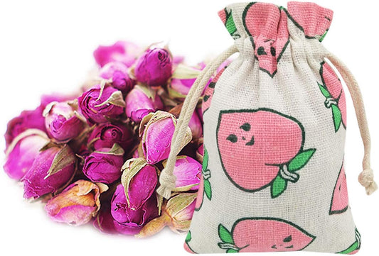 20 Pcs Burlap Bags with Drawstring, 3.9" X 5.3" Wedding Gift Bags (Peach)