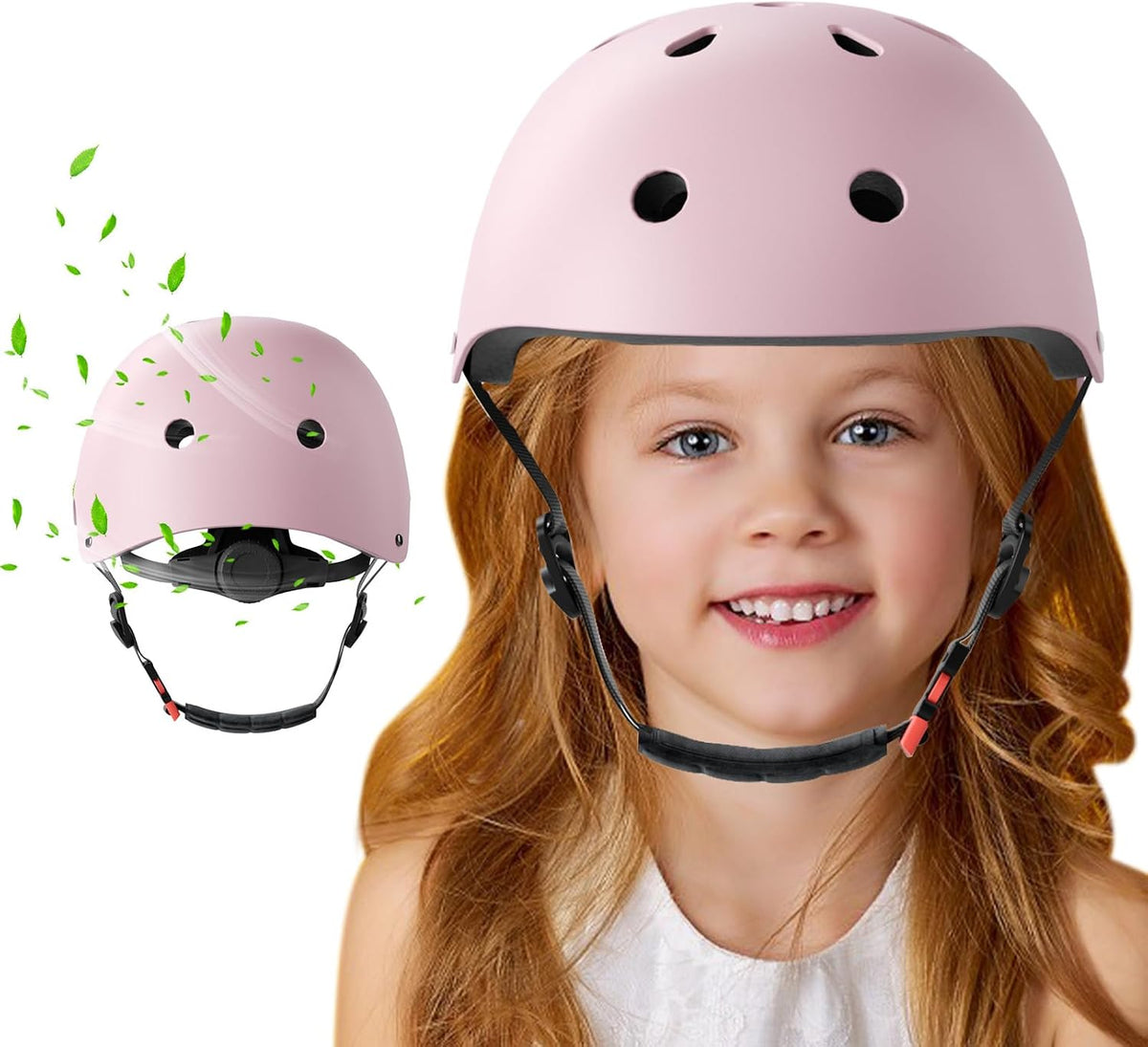 Kids Bike Helmet Toddler Helmets for Ages 3-8 Years Old Girls Boys Kid Adjustable Skateboard Bicycle Helmets Multi-Sport Ventilation Skateboarding Cycling Scooter Roller Skate Helmet