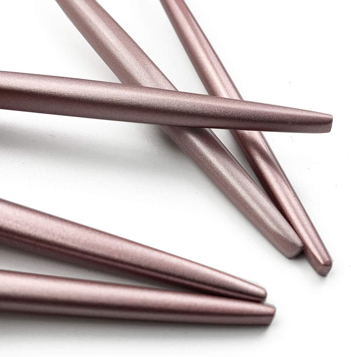 Pink Silver Flatware, Royal 6 Pieces Matte Pink Handle 18/10 Stainless Steel Teaspoon Coffee Spoon 4.94", Camping Cutlery Silverware Travel Utensils Set Tableware