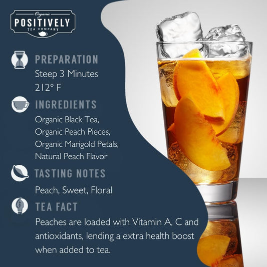 Juicy Peach Black Tea, Loose Leaf, 16 Ounce