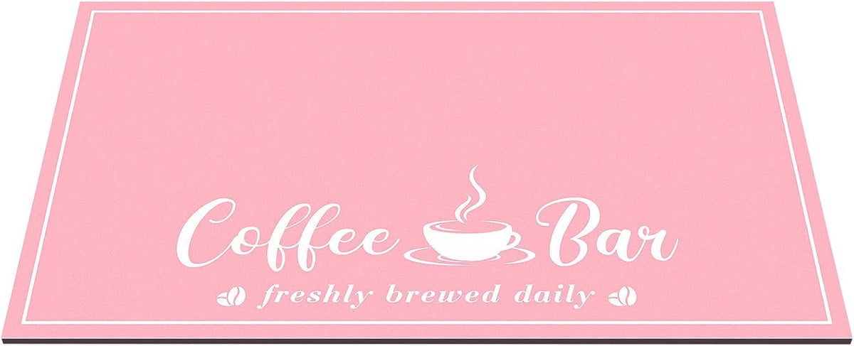 Fashion Coffee Mat, Dish Drying Mat 17" x 32" Pink