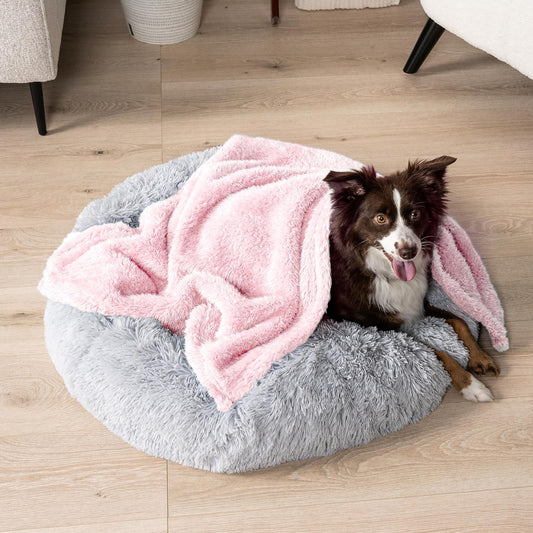 Soft Plush Sherpa Dog Blanket for Pet Cat, Small 24x32, Pink