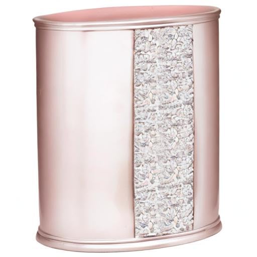 Sinatra Waste Basket Decorative Beautiful Designs Bathroom Bedroom Living Room Decor, Blush