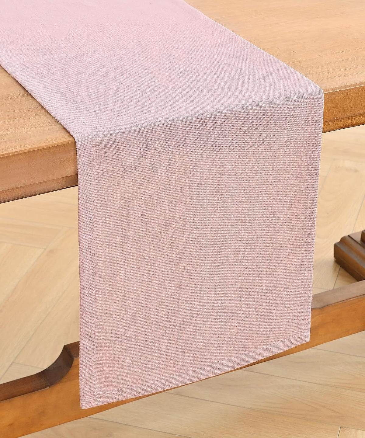 Linen Table Runner, Burlap Pink Table Runners 36 Inches Long