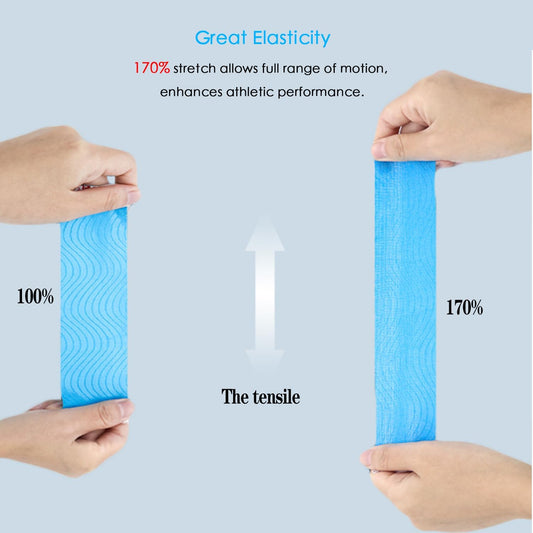 Pro Kinesiology Tape 40 Precut Strips,Elastic Athletic Tape,Original Cotton Waterproof Breathable Sports & Weightlifting Tape Muscles Pain Relief & Joints Support,K Tape(Pink)