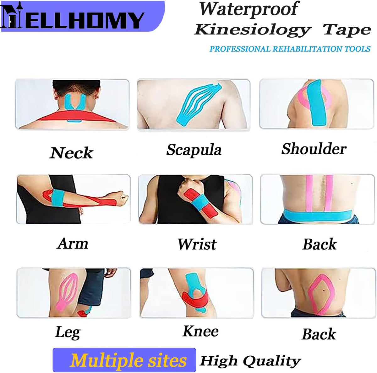 Pro Kinesiology Tape 40 Precut Strips,Elastic Athletic Tape,Original Cotton Waterproof Breathable Sports & Weightlifting Tape Muscles Pain Relief & Joints Support,K Tape(Pink)