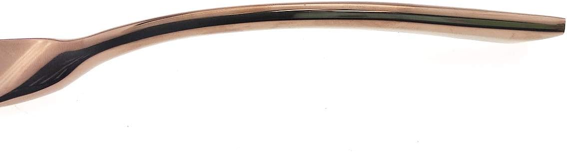 Uniturck Heavy Duty Stainless Steel Steak Knives Set of 6, Flatware Cutlery Set Great For Kitchen Weddings Parties, Mirror Polished, Rose Gold