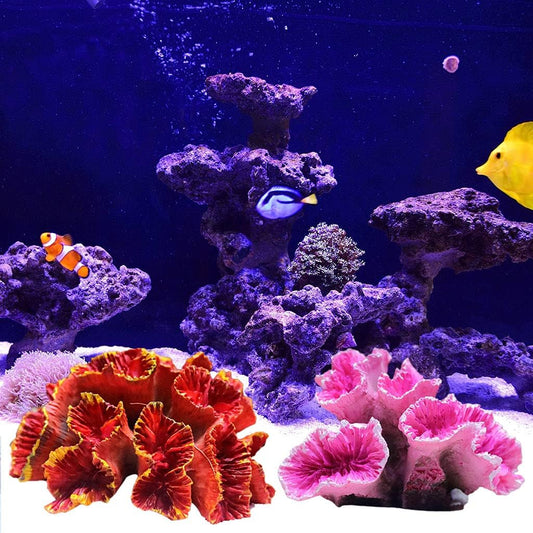Artificial Coral Plant Aquarium Color Ornaments Polyresin Coral Decor Fish for Decoration Resin Coral Fish Hous