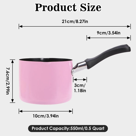 0.5Qt/550ml Nonstick Sauce Pan Baby Milk Heater with Pour Spout