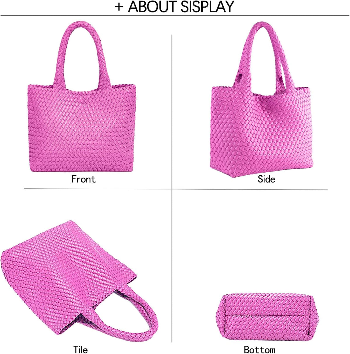 Fashion Woven Bag Shopper Bag Travel Handbags and Purses Women Tote Bag Large Capacity Shoulder Bags