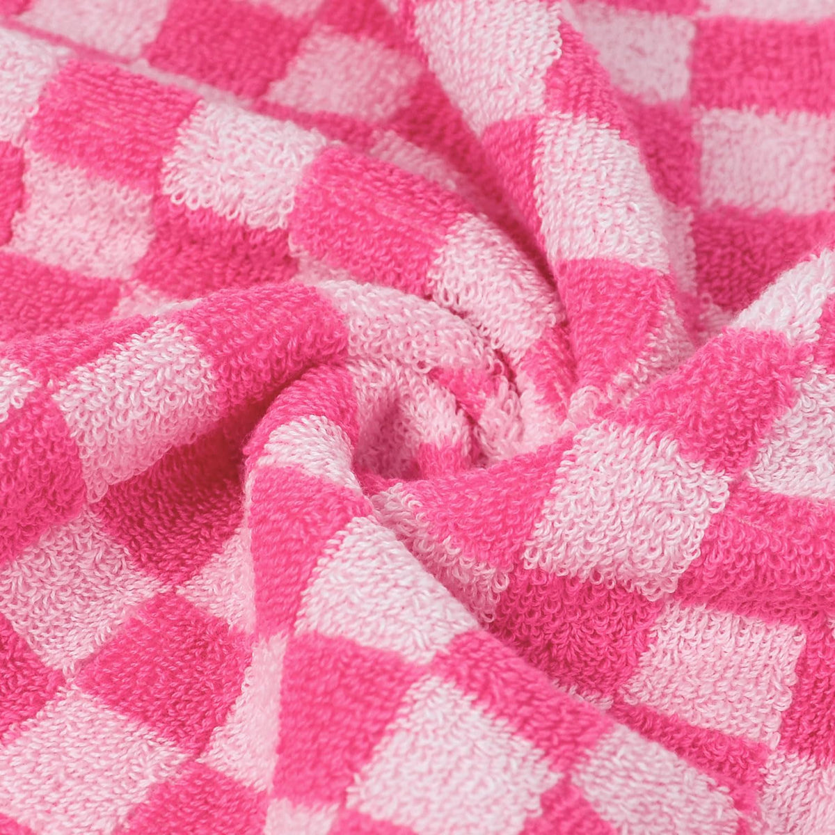 Pink Bath Towel Set for Bathroom Decor, 8-Piece Soft & Absorbent Cottons