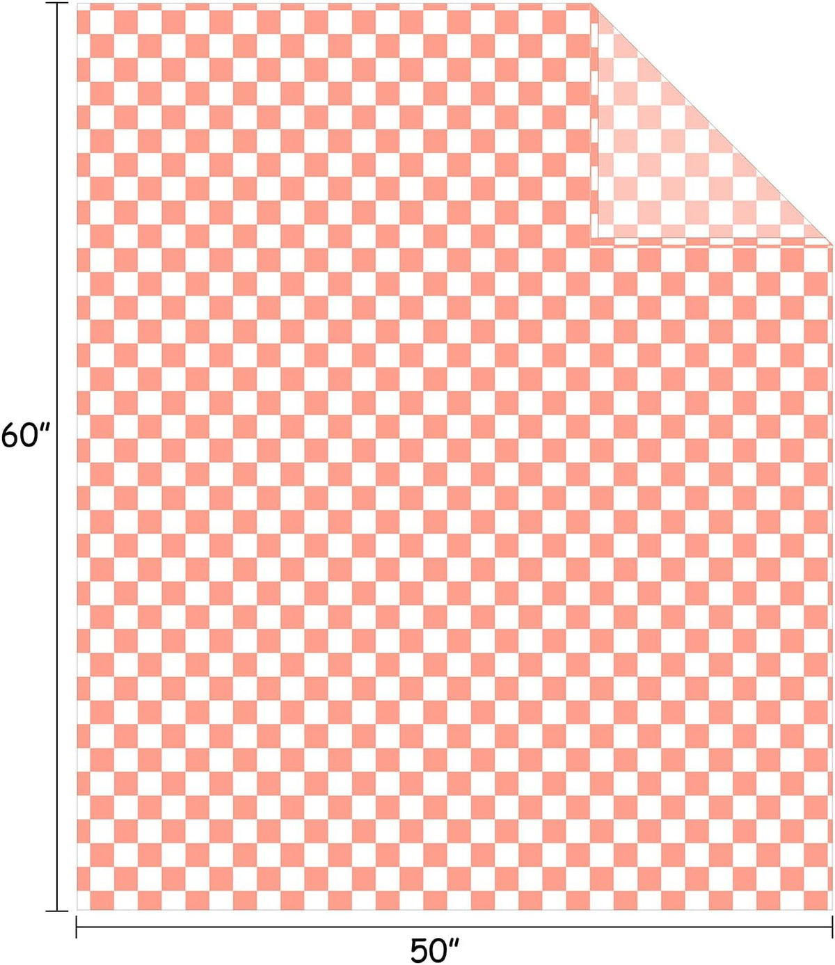 Checkered Flannel Fleece Throw Blanket Soft Cozy Checkerboard Grid Print Chessboard Gingham Pattern Blankets for Bed Couch Sofa, 50"x60", Pink