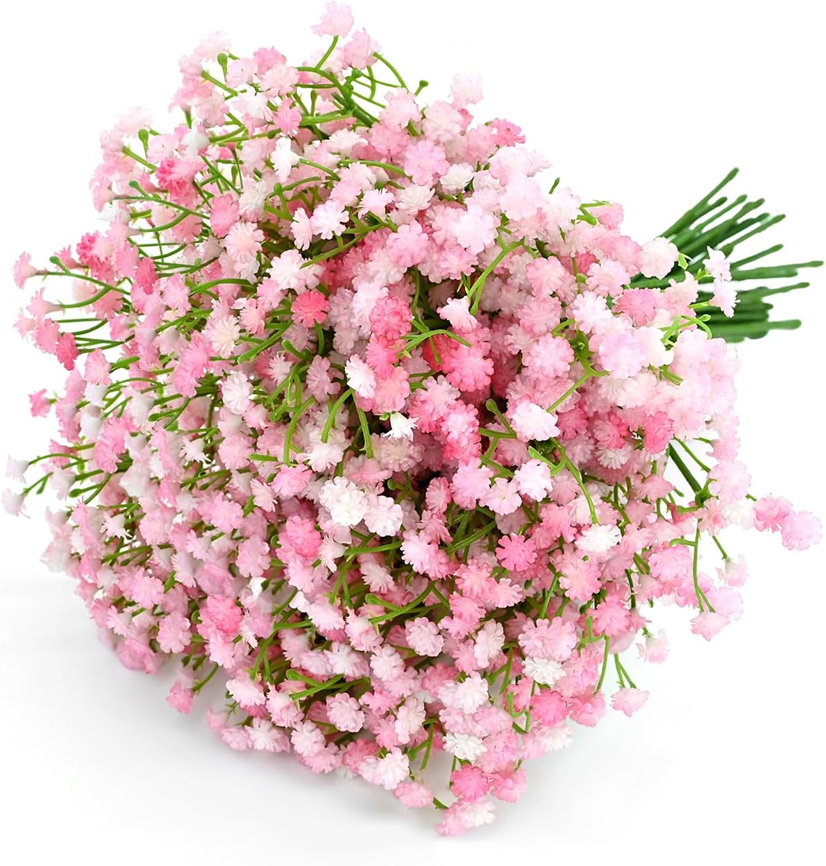 Babys Breath Artificial Flowers, 24Pcs Fake Baby Breath Flowers Artificial Bulk Faux Gypsophila Real Touch Flowers for Wedding DIY Bouquet Arrangement Party Home Garden Spring Decor, Pink
