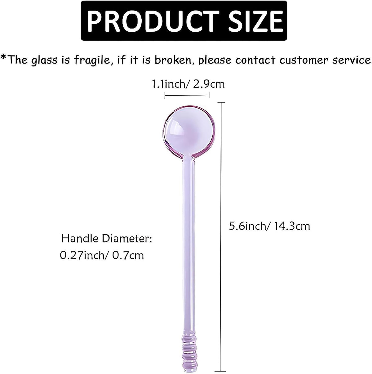 Demitasse Espresso Spoons 5.6 Inch Glass Small Spoons for Tea Stirring Rod Mixing Candy Color Teaspoons Salt Sugar Spice Ice Cream Yogurt Jam Dessert Scoop (Pink)