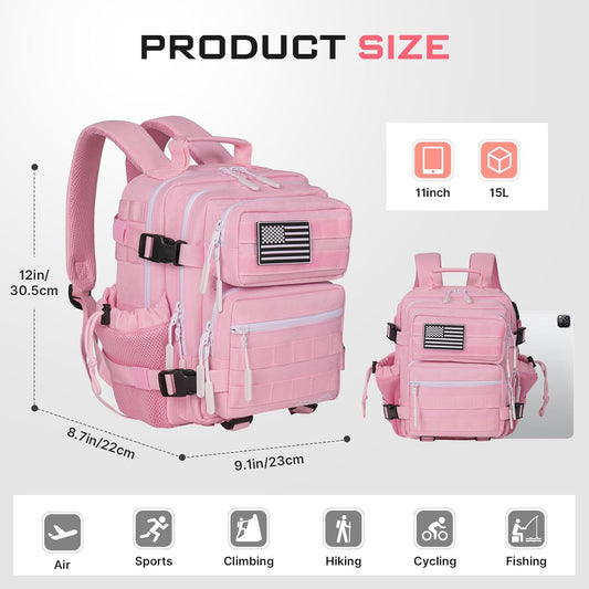 15L Mini Tactical Backpack for Men & Women Molle Daily