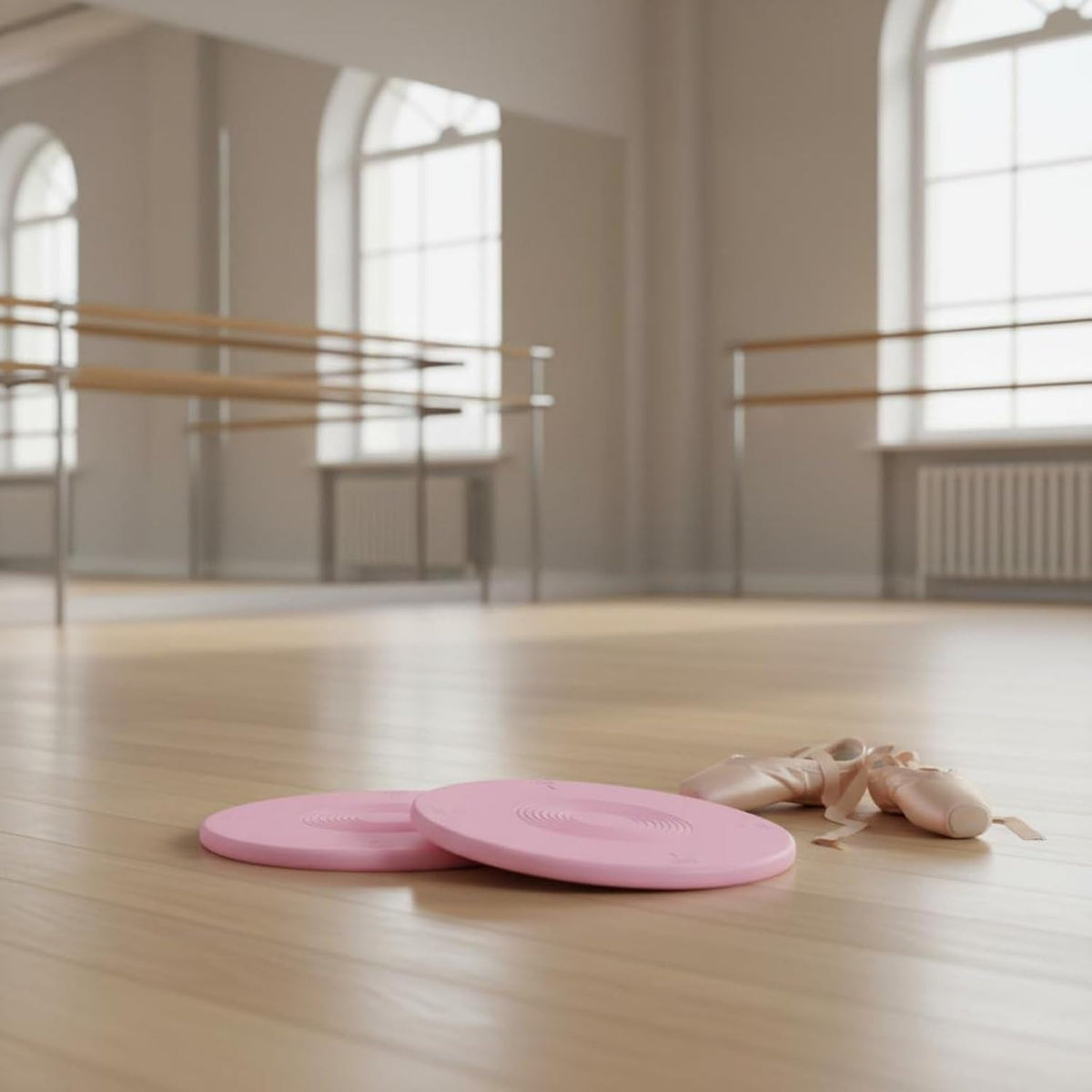 Dance Training Board Turnout Rotating Disc Balance Pirouette Accessory Non-Slip Surface Lightweight Construction Suitable for Studio Ballet Practice, Pink