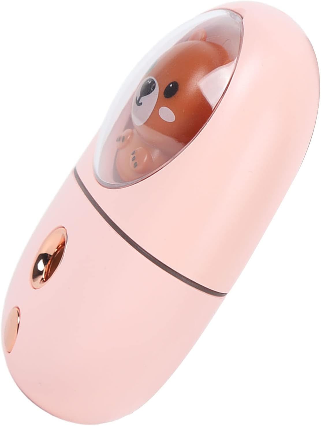 Face, USB Rechargeable Cute Animal Facial Mist Sprayer with 35ml Water for Travel and Home Use (Pink)