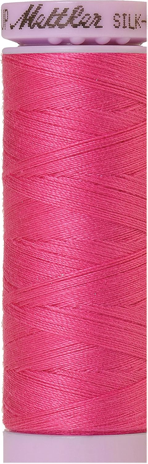 Silk-Finish Solid Cotton Thread, 164 yd/150m, Hot Pink