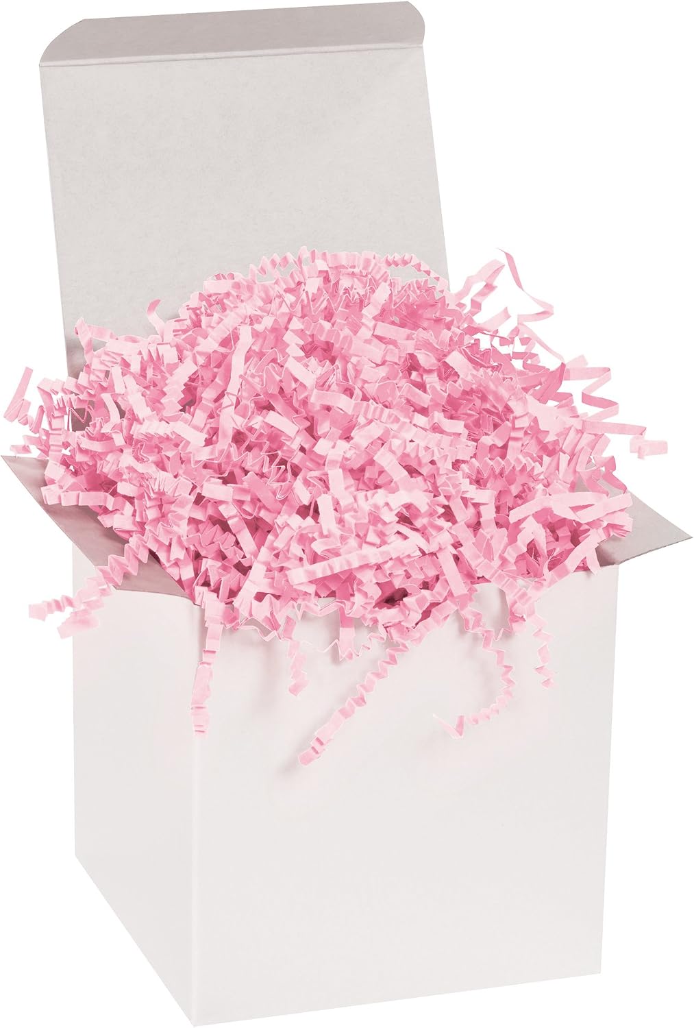 Light Pink Crinkle Paper Filler (10lb) - Shredded Paper for Basket Stuffing, Shipping, Packaging, Confetti, Crafts & Holidays - Crinkle Cut