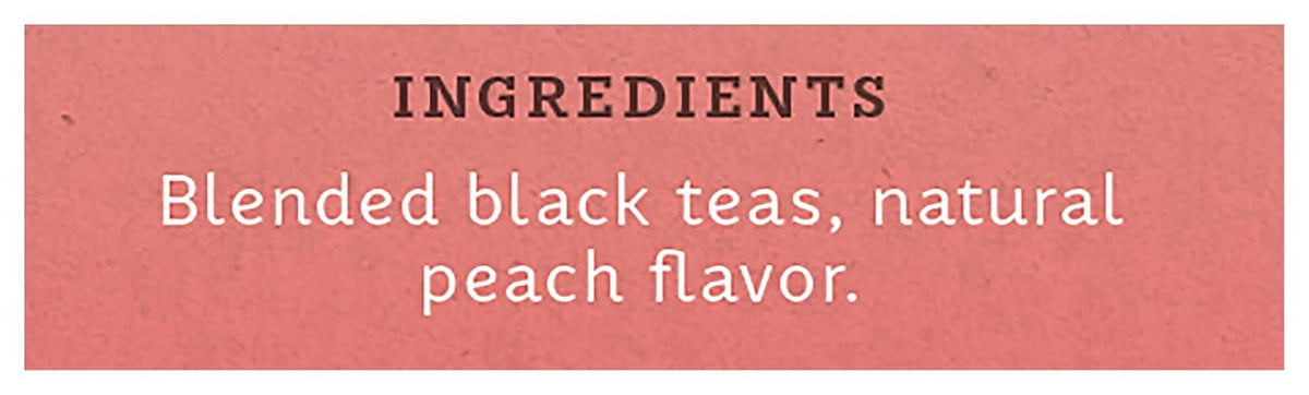 Peach Black Tea, Box of 100 Tea Bags (Packaging May Vary)