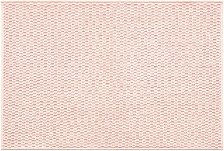 Pink Bathroom Rugs Non Slip Washable, Super Absorbent Thin Bath Mat Small Quick Dry Low Pile Bathroom Rug, Pink 16"x24"