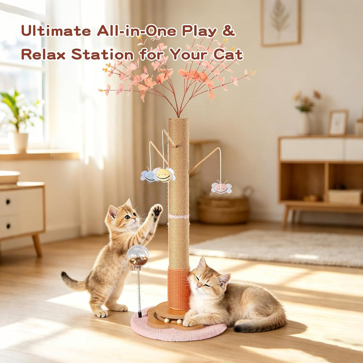 45" Tall Cat Scratching Post for Large Cats Adults