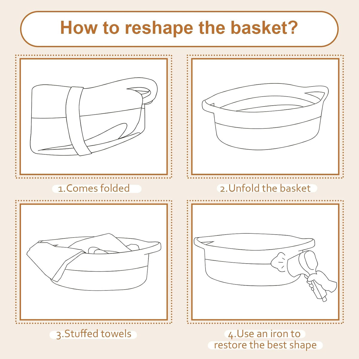 OIAHOMY Gift Basket Empty with Handle, 12"x 8"x 5" Small Woven Basket with Gift Bag, Ribbon and Wrap Tissue Paper, Dog Toy Storage for Organizing - Pink & White