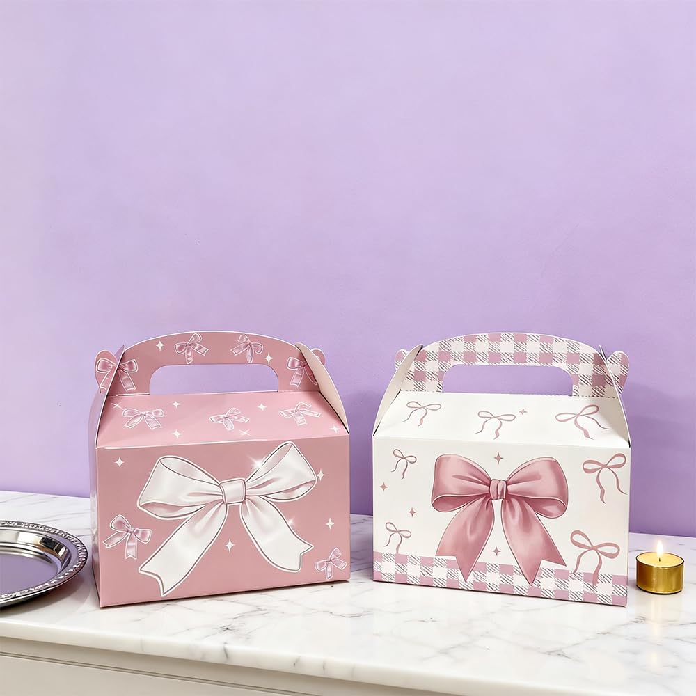 12Pack Party Treat Boxes, Pink