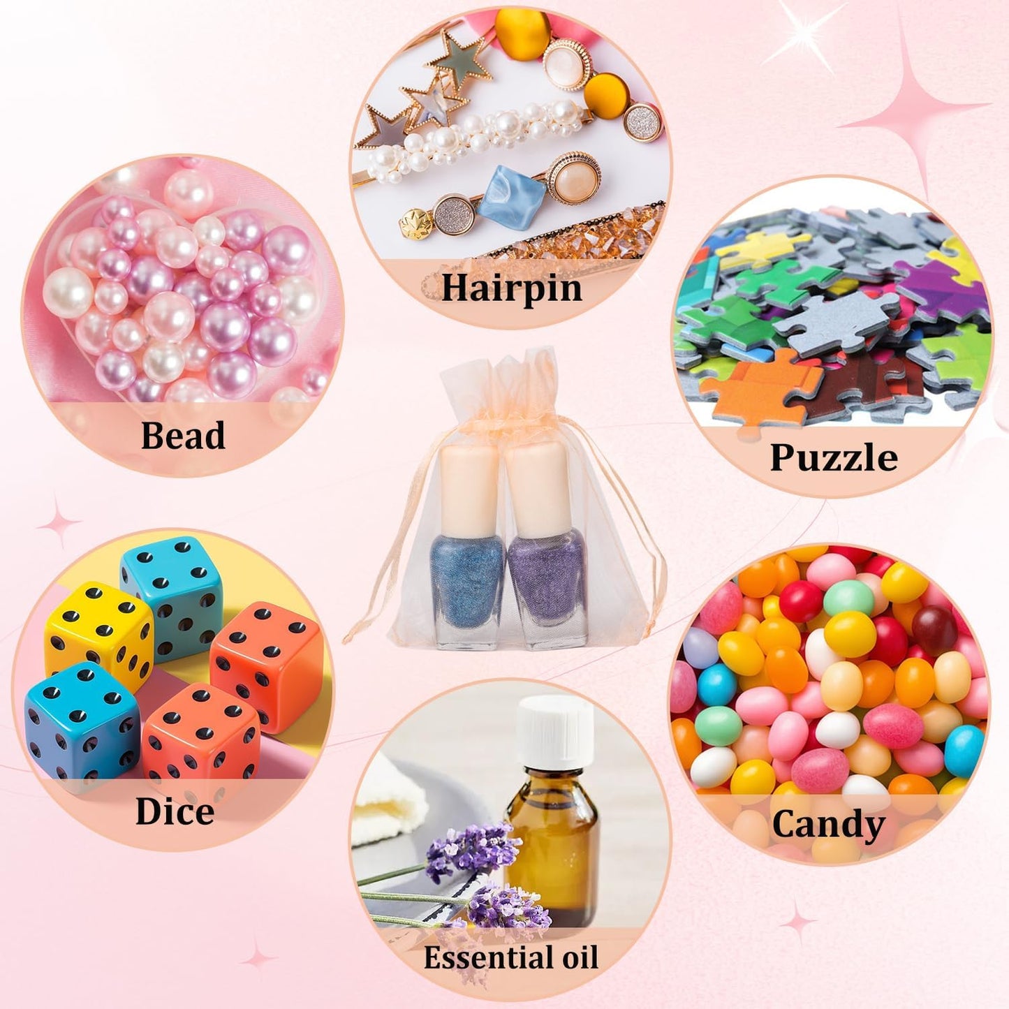 Hopttreely 100PCS Sheer Organza Bags, 3x4inch Mesh Bags with Drawstring, Blush Peach Small Gift Pouches for Party, Festival, Presents, Jewelry Earrings, Mini Candy Bag