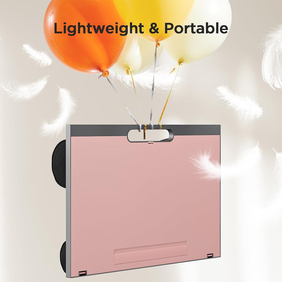 Lap Desk with 8 Adjustable Angles – Up to 15.6" Laptop, Pink