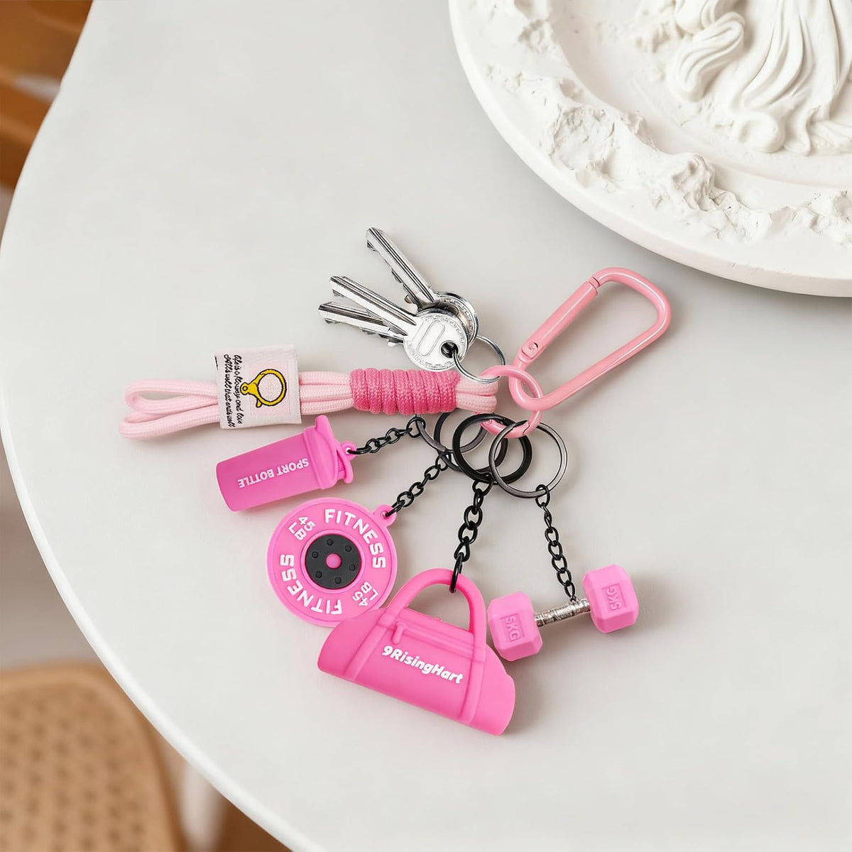 Dumbbell Keychain Set Gym Accessories for Women and Men Fitness Gifts