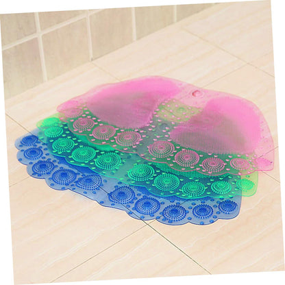Anti-Slip Bathroom Mat with Suction Cups Non-Slip PVC Bath Rug for Shower Stall and Floor Pink and Wearproof Design for Home Use