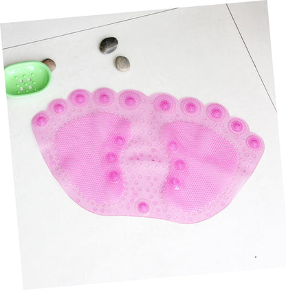 Anti-Slip Bathroom Mat with Suction Cups Non-Slip PVC Bath Rug for Shower Stall and Floor Pink and Wearproof Design for Home Use