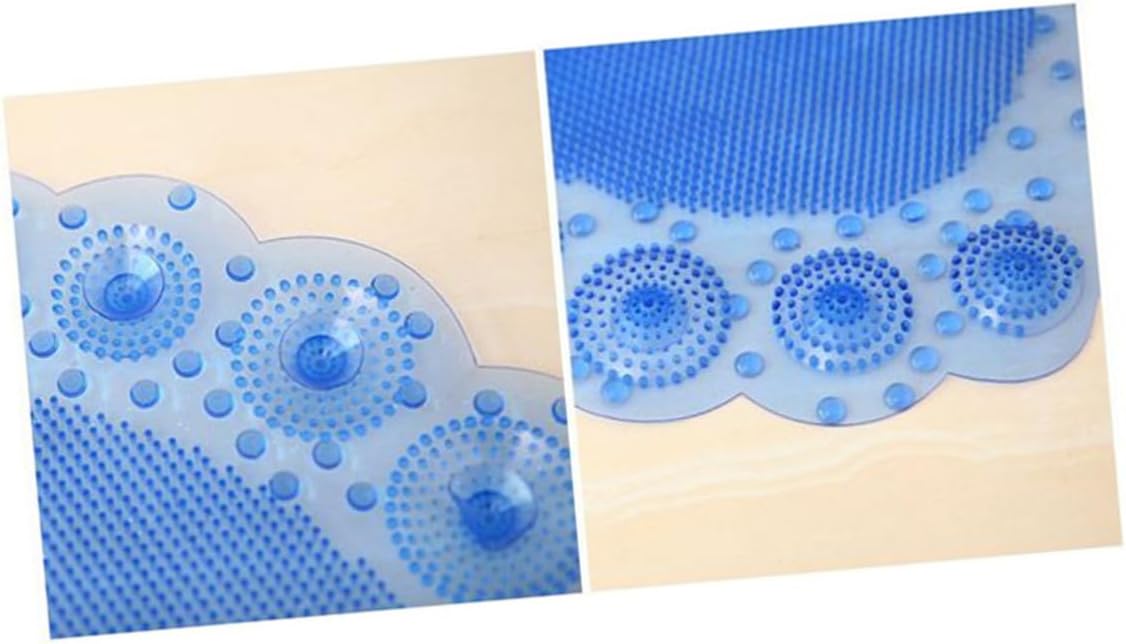 Anti-Slip Bathroom Mat with Suction Cups Non-Slip PVC Bath Rug for Shower Stall and Floor Pink and Wearproof Design for Home Use