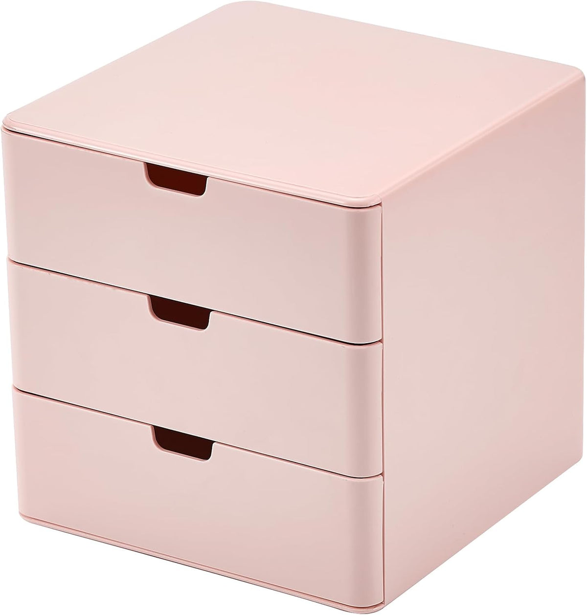 3-Drawer Vanity Organizer, Compact Storage Organization Drawers Small Size Pink