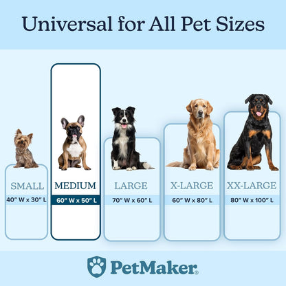 Waterproof Pet Blanket - 50x60-Inch Reversible Sherpa Fleece Throw Protects Couches, Cars, and Beds from Spills, Stains, and Fur by PETMAKER (Pink)