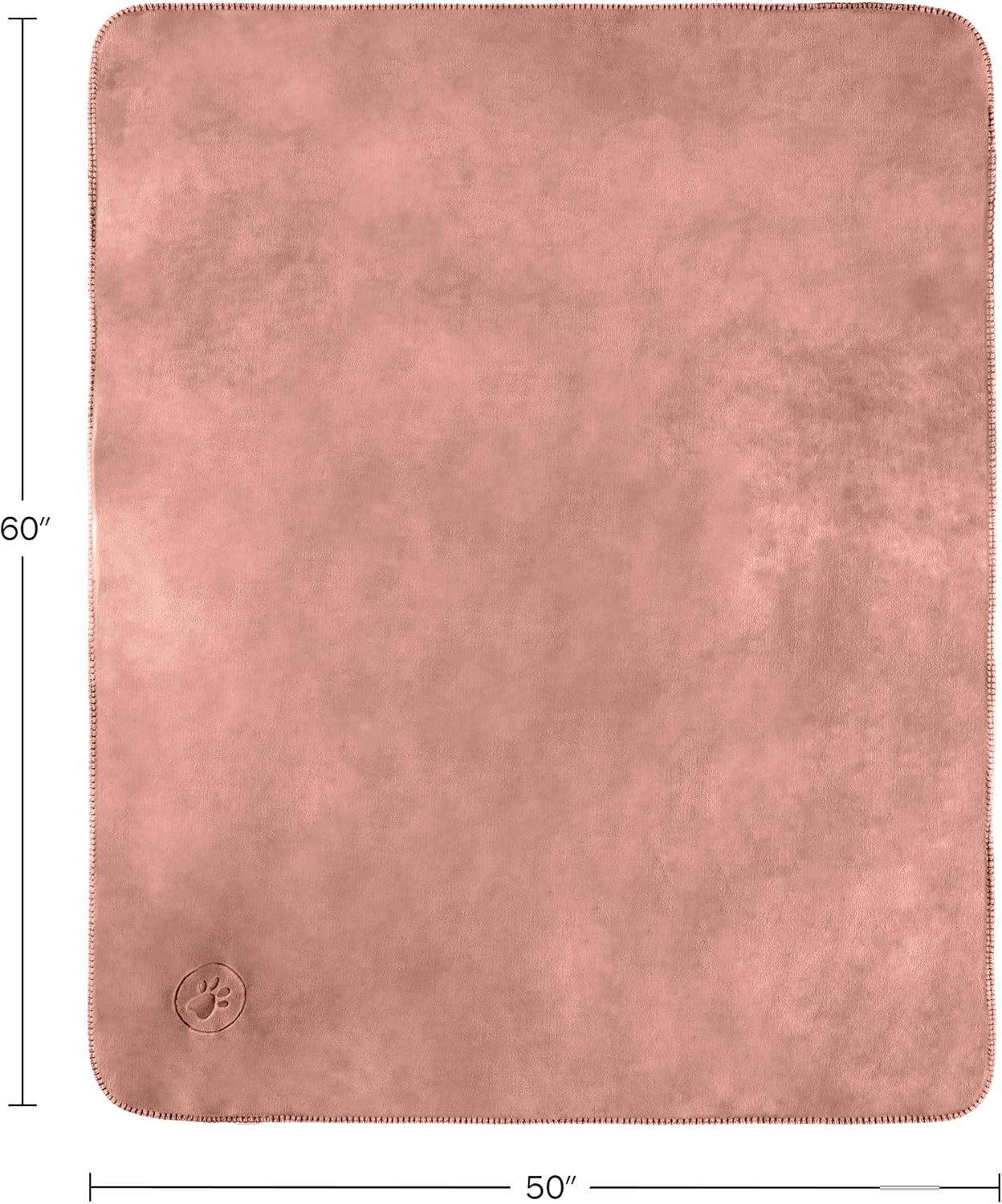 Waterproof Pet Blanket - 50x60-Inch Reversible Sherpa Fleece Throw Protects Couches, Cars, and Beds from Spills, Stains, and Fur by PETMAKER (Pink)