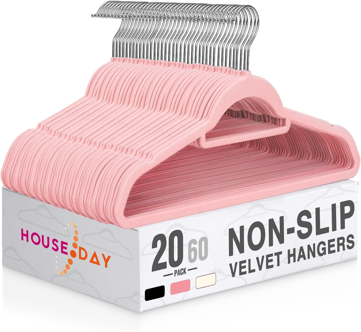 Premium Velvet Hangers 20 Pack, Non-Slip Hangers with Tie Bar