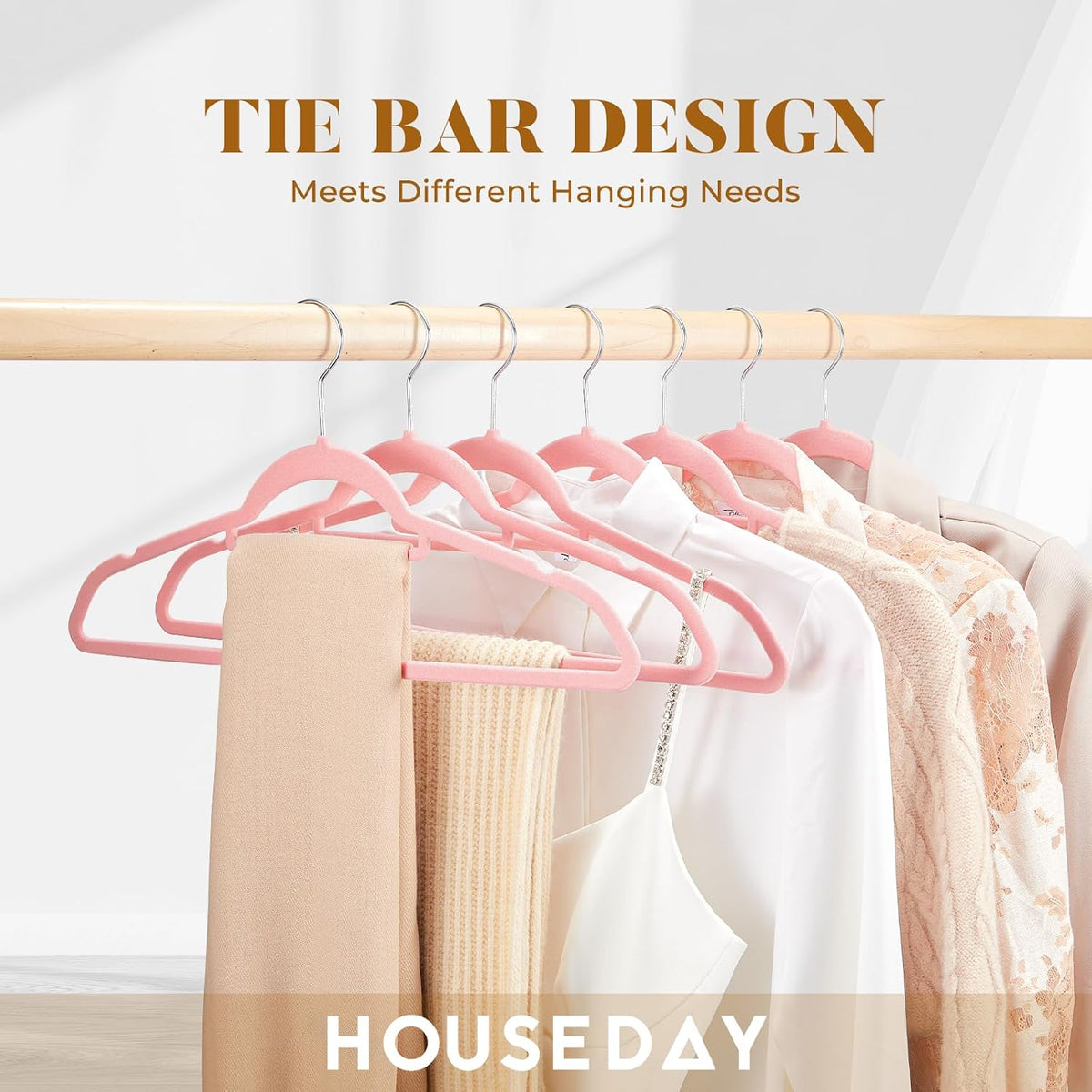 Premium Velvet Hangers 20 Pack, Non-Slip Hangers with Tie Bar
