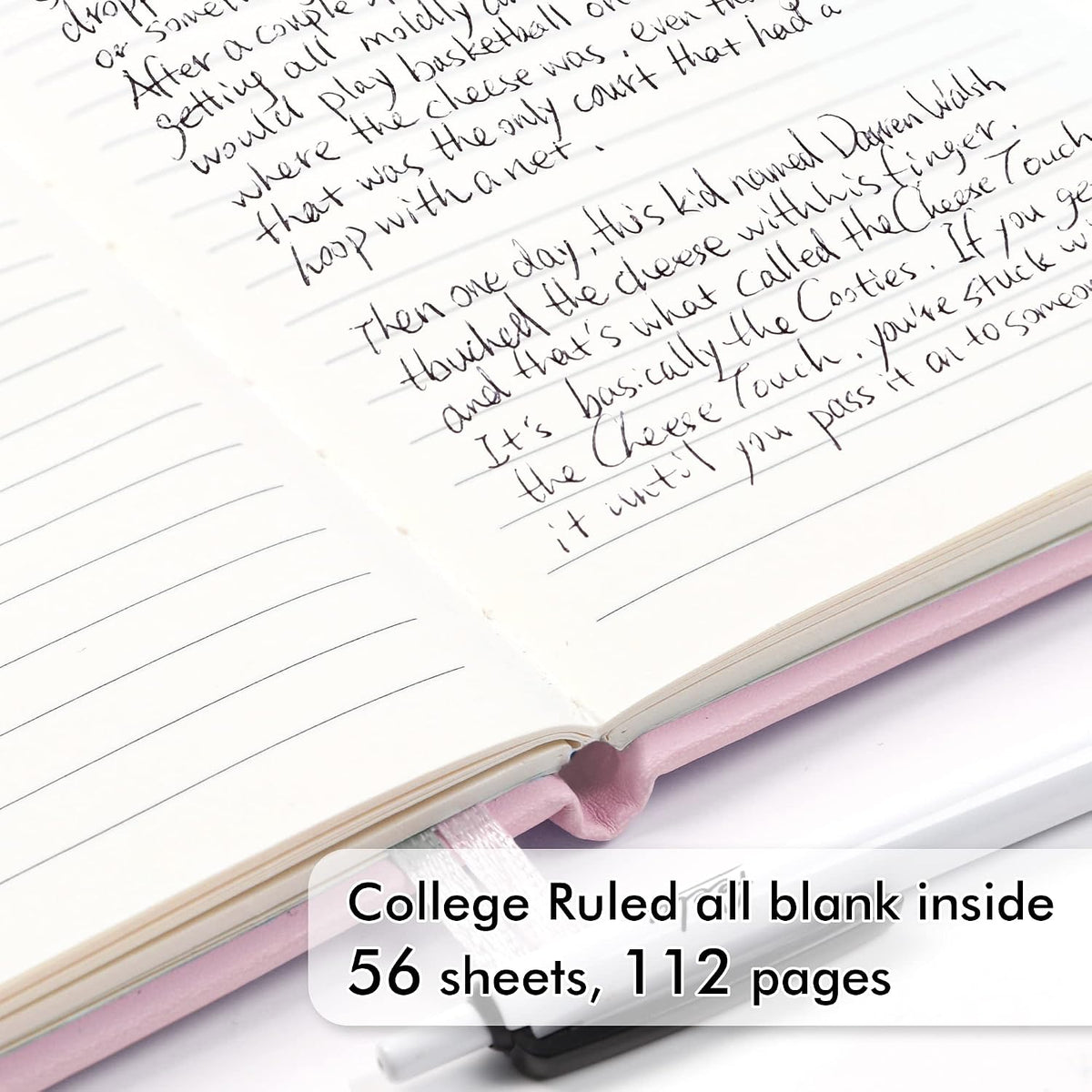 6 Pack Pocket Small Notebooks Bulk, Mini Cute Memo Notepads Hardcover College Ruled Lined Journals with Pen Holder for Women Girls Office School, with 6 Black Pens, 3.5”x 5.5”, A6, Rose Pink
