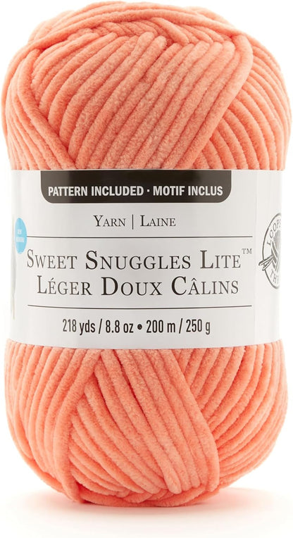 Peach Pink Sweet Snuggles Lite Yarn - Super Bulky Yarn for Knitting, Crochet, Weaving, Arts & Crafts, 12 Pack