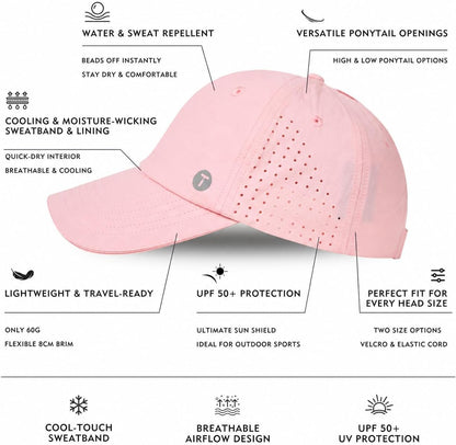 ChicPony™ Cooling High Ponytail Baseball Cap for Women UPF 50+ Sun Hat