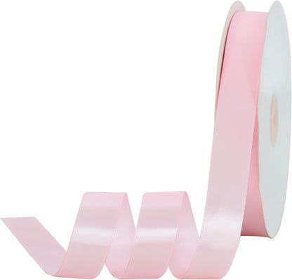 7/8 Inch x 100yds Pink Satin Ribbon Valentine Gift Wrapping Ribbons
