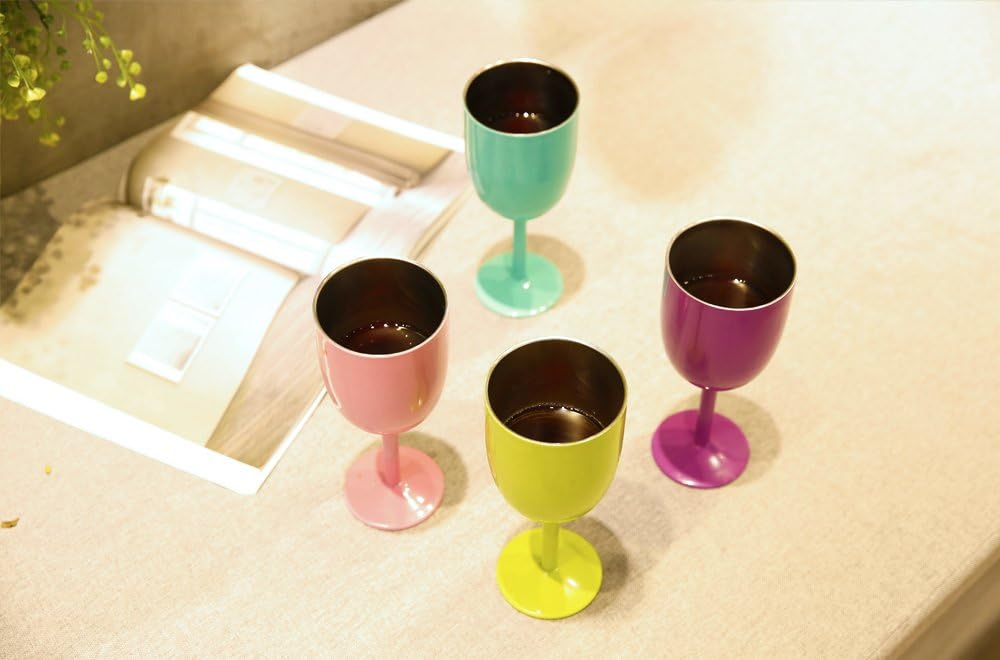 Stainless Steel Wine Glasses Cups.Double Walled Vacuum Insulated Wine Tumbler With Lid and Straw.Friendship,Christmas,Birthday Gifts for Women Men Friends Dad Mom(10oz Light Pink)