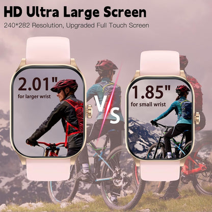 Smart Watch for Women Men(Answer/Make Call), Smartwatches with Heart Rate/SpO2/Sleep/Stress Monitor, IP68 Waterproof Activity Tracker for Android iPhone, 100+ Sports Fitness Watches (Pink, 1.85“)