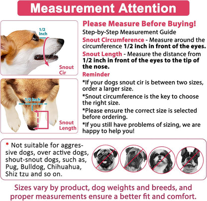 Soft Dog Muzzle for Medium Large Dogs to Anti Biting Chewing
